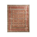Distressed Homage Hand Knotted Wool Geometric Area Rug