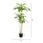 Arbre Dracaena artificiel 5 ', plante d'intérieur artificielle réaliste dans un pot en plastique noir pour le salon et le bureau