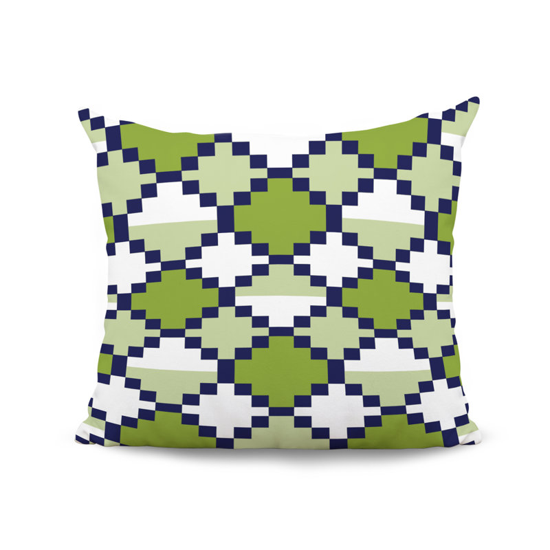 Housse et insert de coussin décoratif en polyester, L 19 po x H 19 po, Chartreuse