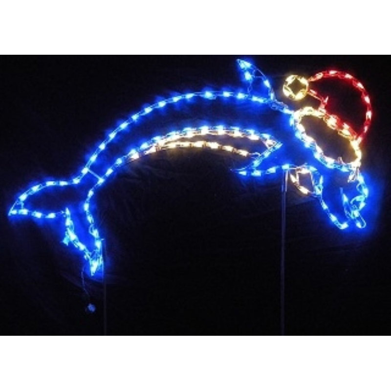Dauphin avec chapeau de père Noël