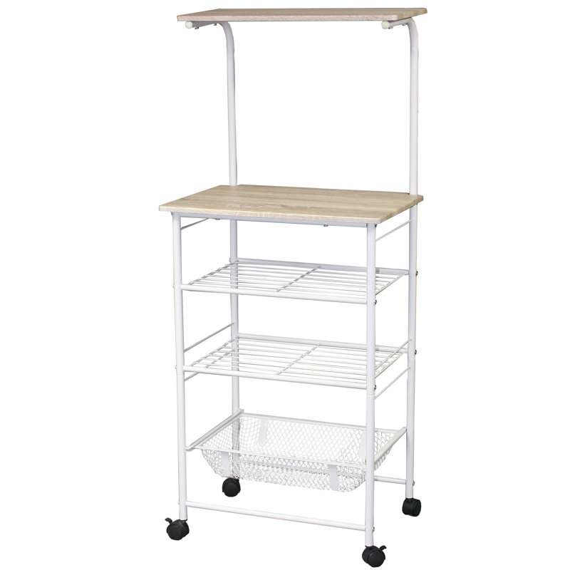 Chariot de cuisine avec plateau en bois Hadyniak