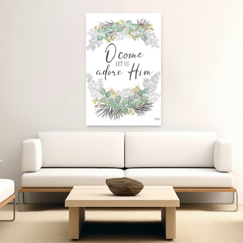 Art contemporain «O Come Let Us Adore him», H 60 po x l 40 po