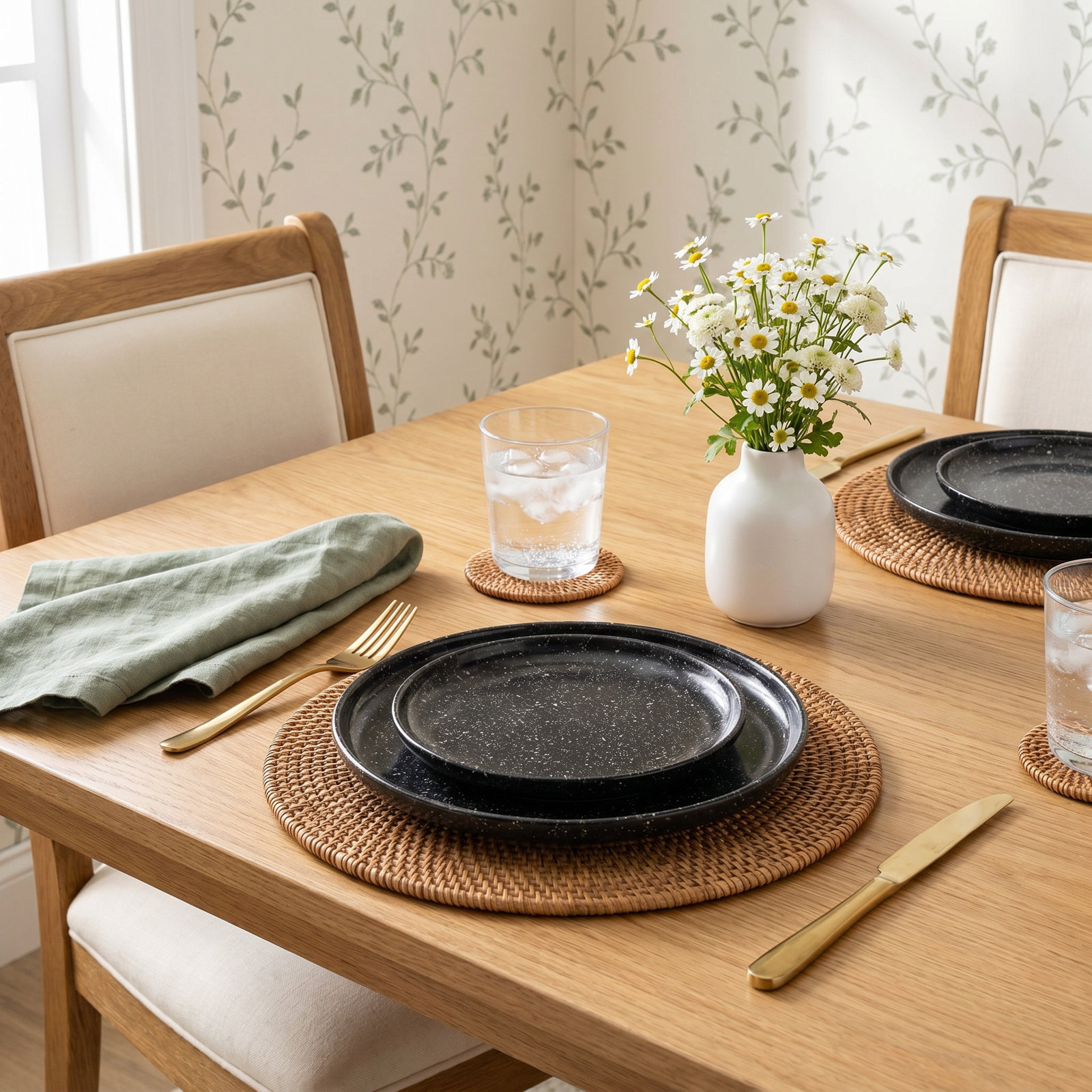 Maskell 9" Salad Plate, Charcoal