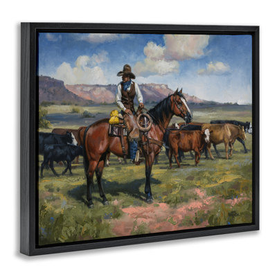 Art mural sur toile flottante Cowboy