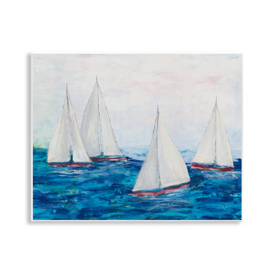 Art mural, voilier, flotte sur l'océan par Courtney Prahl