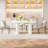 55.11" Modern Cream White Dining Table Set With 4 Chairs For Kitchen, Bar, Living Room-1660943062-1663940018