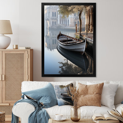 Canal Reflections In Monicolochr sur une impression sur toile