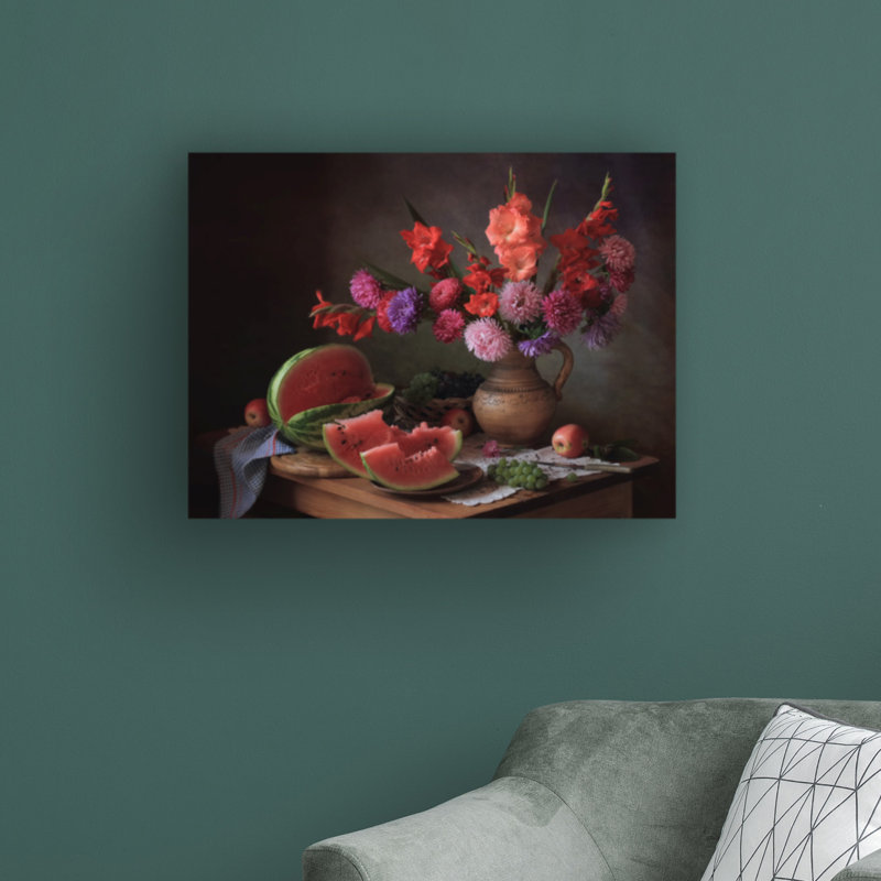 «Fruit and Flowers» par Tatyana Skorokhod - impression, H 24 po x l 32 po x P 2 po