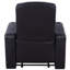 Fauteuil inclinable noir rembourré avec porte-gobelet