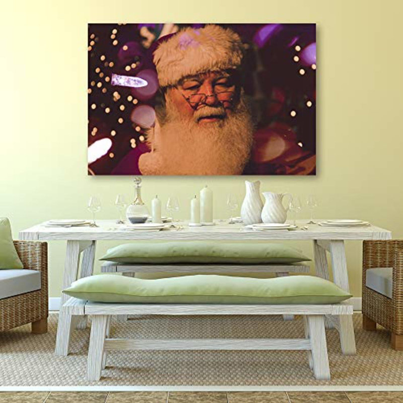 Christmas Christmas Claus X07 - Photographie sur toile tendue, H 16 po x l 24 po