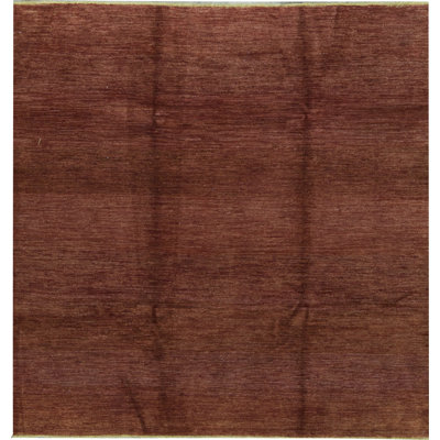 Tapis carré brun clair de haute qualité noué à la main