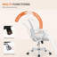 Fauteuil de direction de bureau à domicile, fauteuil ergonomique pivotant à dossier moyen en maille avec soutien lombaire confortable, accoudoirs confortables pour chambre à coucher, bureau, étudiant-124504147-124504148