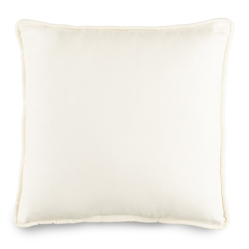 Nadine Traditional Cotton Solid Cream Square Pillow