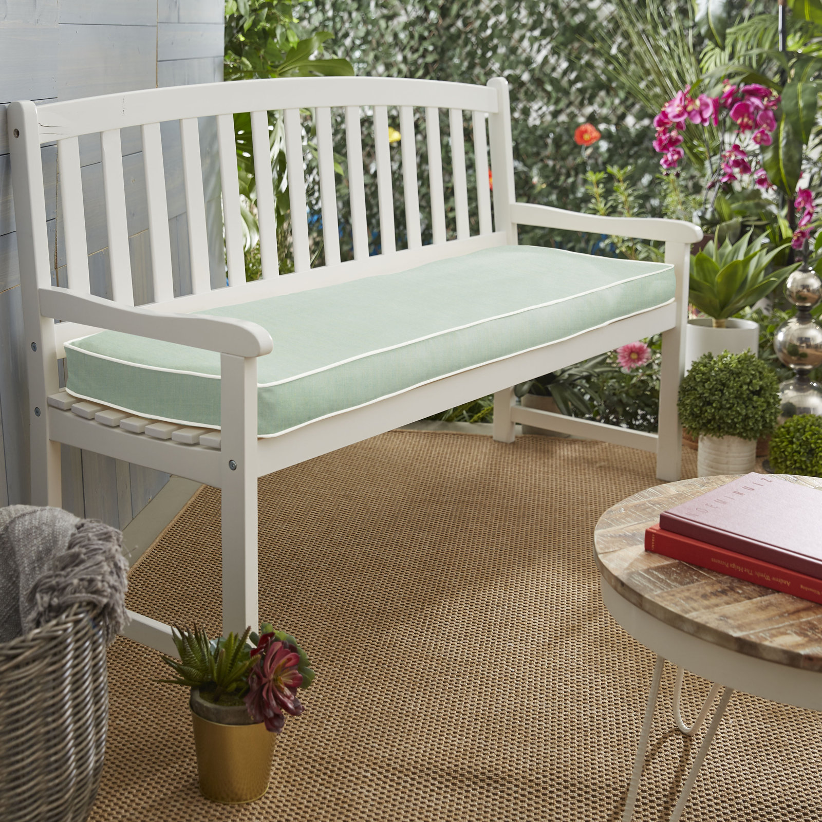 Osprey Sunbrella® Bench Cushion, Canvas Spa Sunbrella Canvas, 3" H x 60" W x 19" D