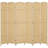 Folding Room Divider Screen 6 Panel 5.6' Tall Privacy Screen Freestanding Room Partition For Home Office, Beige-120864871