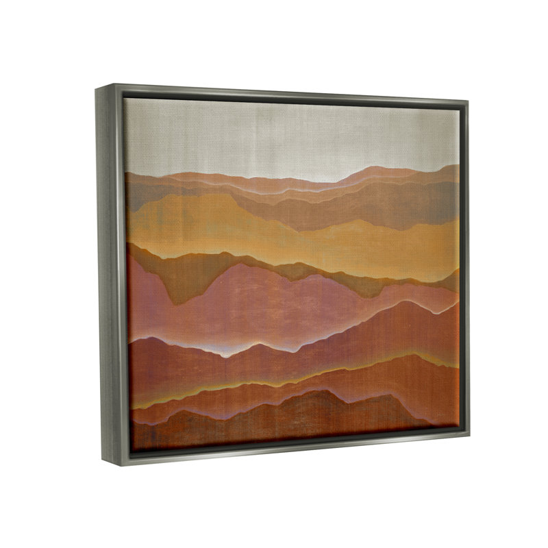«Warm Glowing Mountain Range Overlay Desert Landscape» par Liz Jardine - peinture sur toile tendue