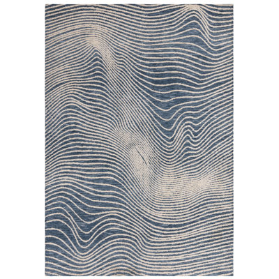 Clemones Swirl Blue Area Rug