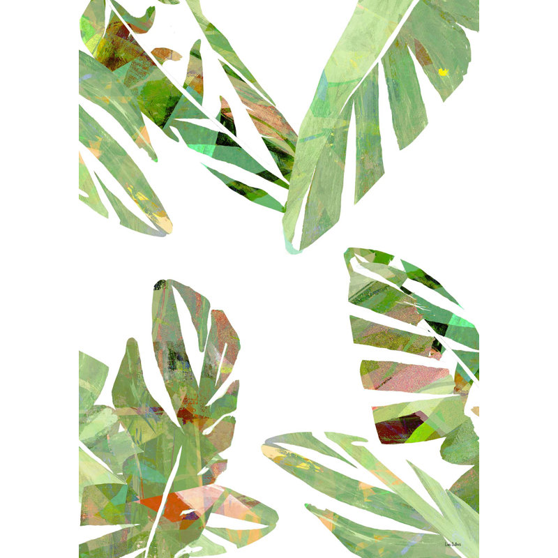 Island Sun I Print, 40" H x 28" W x 2" D, Dark Green, Wrapped Canvas