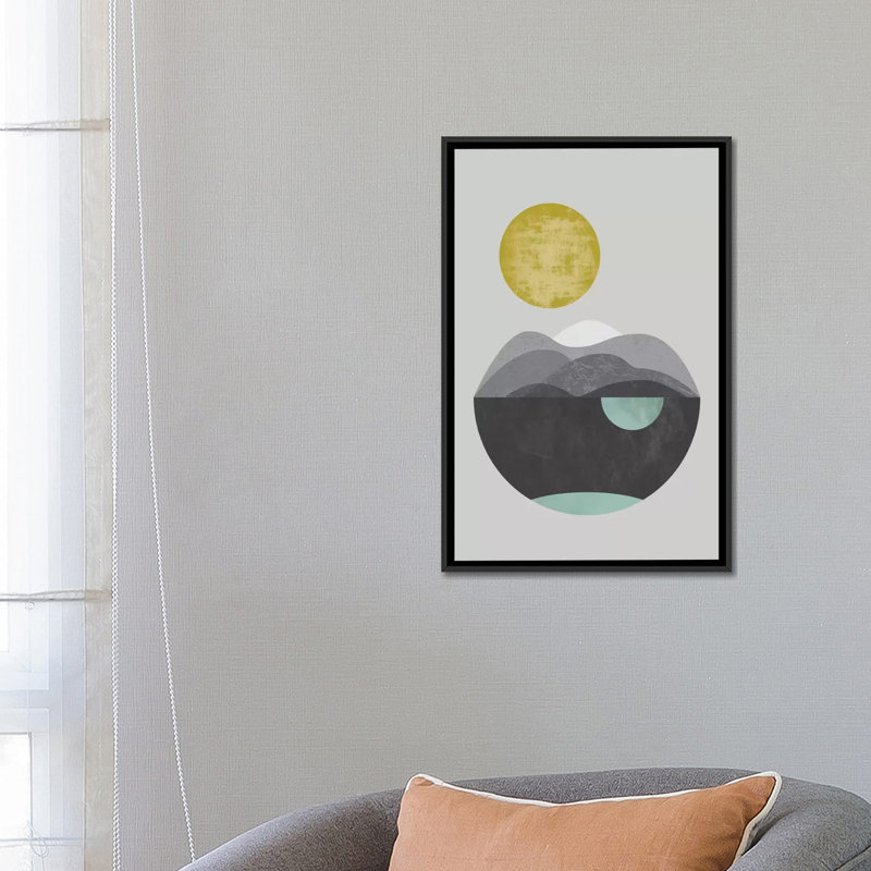 Dune par Flatowl - Estampe numérique sur toile tendue avec châssis, H 26 po x l 18 po x P 1,5 po, Toile avec cadre noir