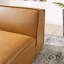 Crumbley Vegan Leather Sectional Sofa Armless Chair In Tan