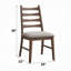Finition noyer, chaises de salle à manger 2, siège rembourré, meubles de salle à manger modernes en bois massif durable