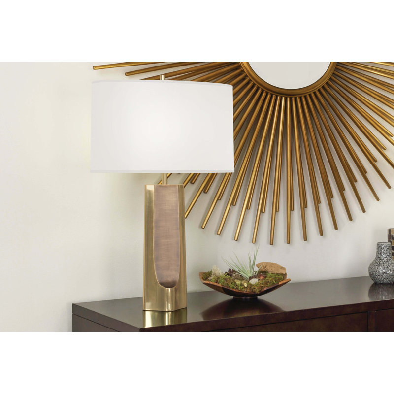 Margeaux Metal Table Lamp, Modern Brass