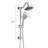 6 Inch Rain Shower Head With Handheld Shower Head Bathroom Rain Shower System-114230363