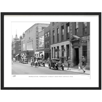 Worcester, Foregate Street And Post Office 1936 by Francis Frith - Single Picture Frame Print