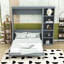 Lit escamotable en bois avec bureau et tablettes, conception pliable-300063463-300063462