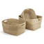 Handmade Rattan Basket With Handles - Set of 3-1300176790