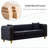 3-Seater Velvet Sofa, Chesterfield Upholstered Couch With Rolled Arms, Gold Trim & Solid Wood Legs, Removable Cushions For Living Room-2008500541