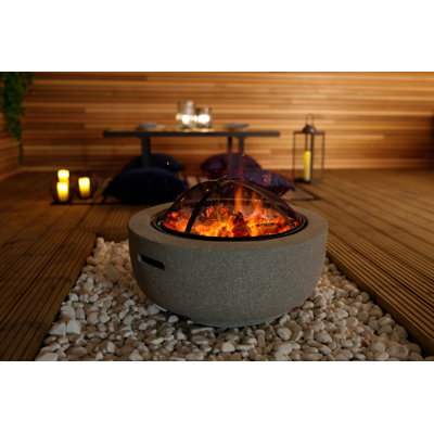 Cyrell Round Stone Charcoal Smokeless Fire Pit