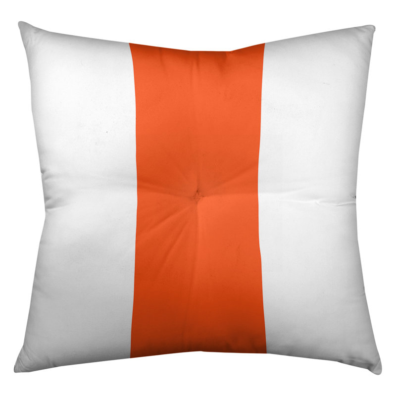  Coussin de sol touffeté, 30 po x 30 po, Blanc / Orange