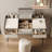 Makeup Vanity with Light mirror,2 drawers,1chair