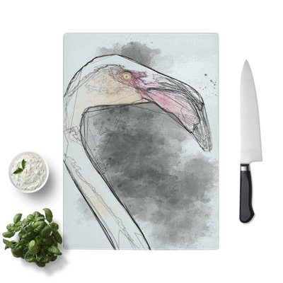Tempered Glass a Flamingo Chopping Board