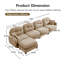 Canapé modulaire en L modulaire avec repose-pieds, tissu chenille doux, conception ergonomique, dossier capitonné, base en bois de haute qualité facile à installer, convient aux chambres à coucher et aux coins lecture-1801716887-1801717612-1801717606