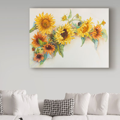 Deetra 'Arch of Sunflowers' Acrylic Painting Print on Wrapped Canvas