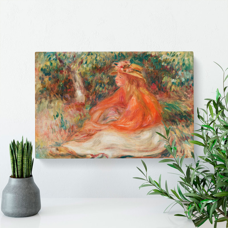 Seated Woman Vol.1 by Pierre-Auguste Renoir - Wrapped Canvas, 35cm H x 50cm W x 3cm D