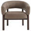 Chaise d'appoint moderne en similicuir et métal