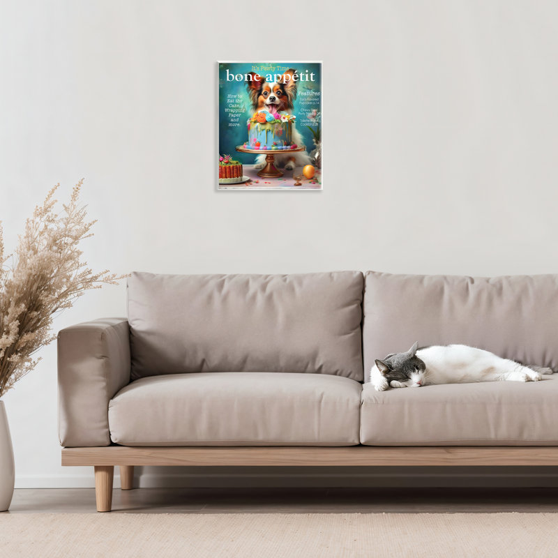 Plaque murale parodique «Bone Appetit Dog» par Grotto Studios