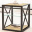 Table de chevet moderne 2 pièces pour la chambre à coucher et le salon, style industriel avec verre trempé naturel, table de chevet stable et compacte, compacte-121070937