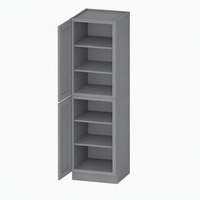 Garde-manger / armoire standard gris en bois massif l 18 po x P 24 po Kindwood Eco Shaker