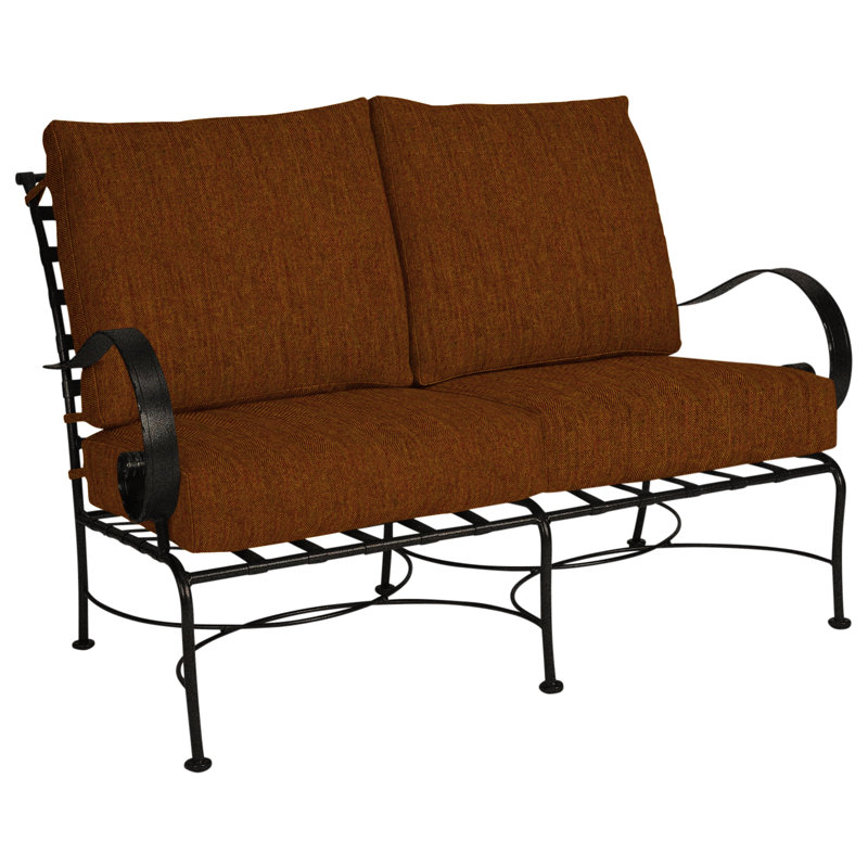 Classico Outdoor 2 - Seat Loveseat, Carbon Black, Cast Lagoon