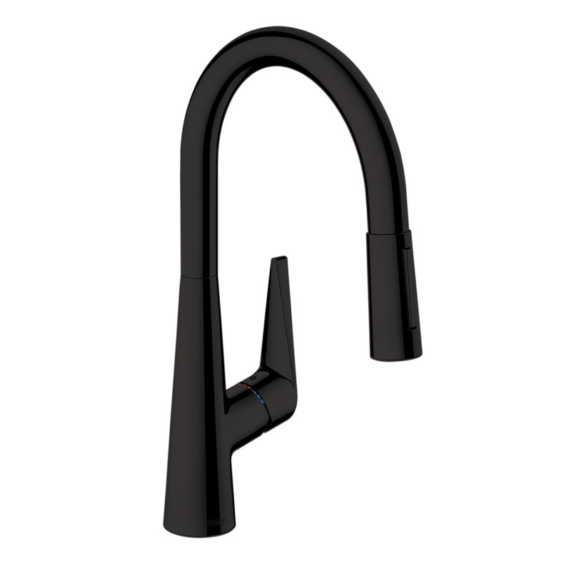 Robinet de cuisine à poignée simple Talis S, Noir mat