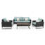 Milo 4 Piece Rattan Sunbrella Sofa Set with Cushions-1336206117-1336206119