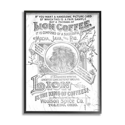 «Vintage Lion Coffee», affiche giclée par Lil 'Rue