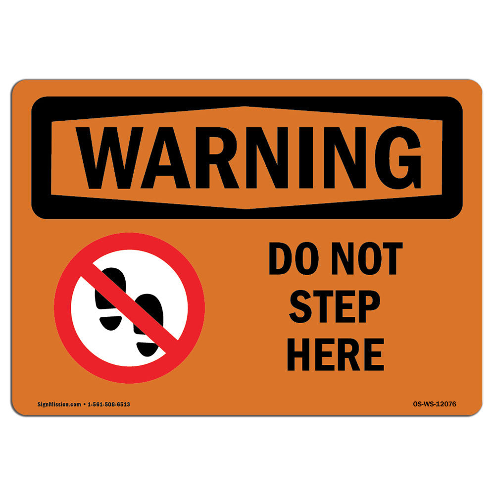 StickerTalk Do Not Step Here Vinyl Sticker, 7 inches by 1 StickerTalk Do Not Step Here Vinyl Sticker, 7 inches by 1