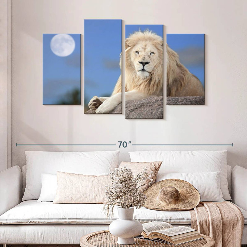 Brampt Lion Wild Cat, 32" H x 52" W