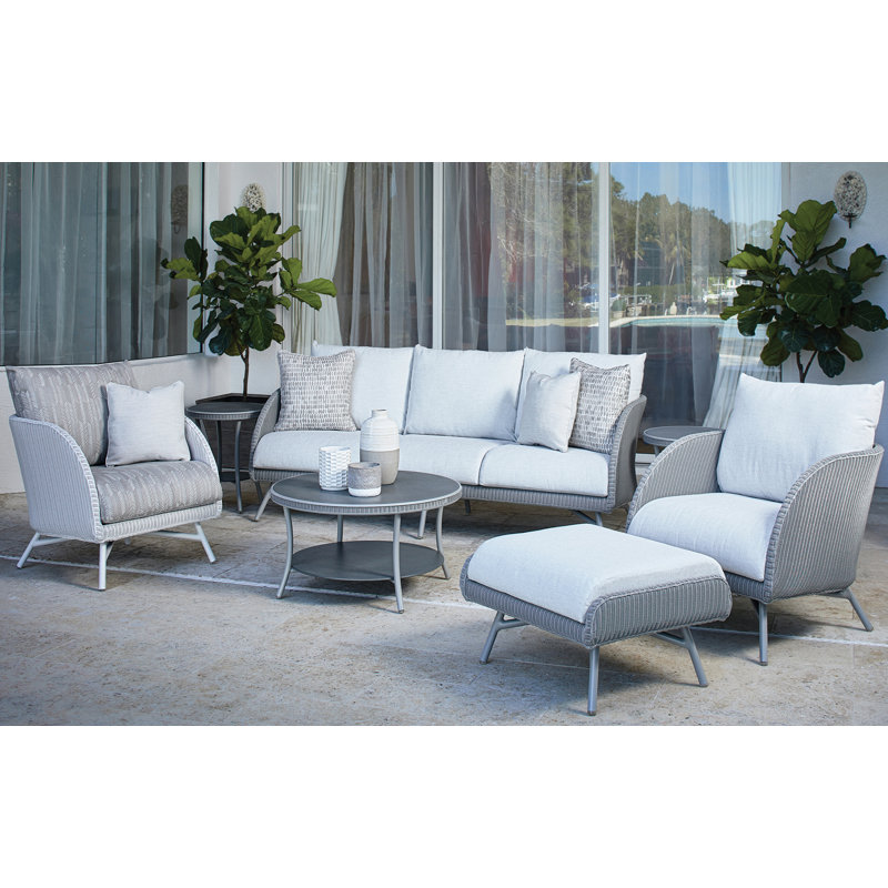 Essence Outdoor Lounge Chair, Canvas Natural, Hickory