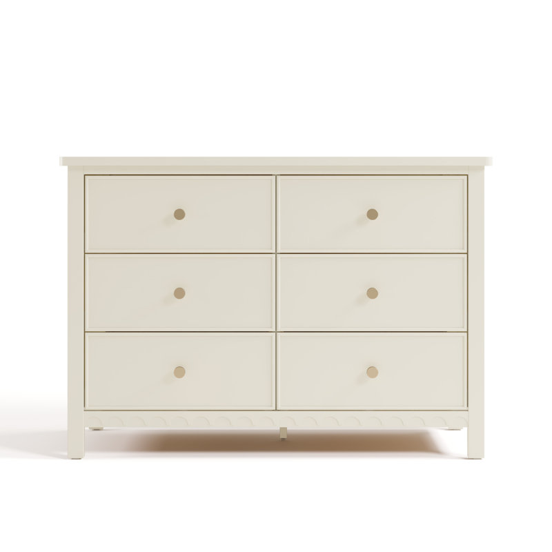 Commode double 6 tiroirs Sasha, Avoine givrée